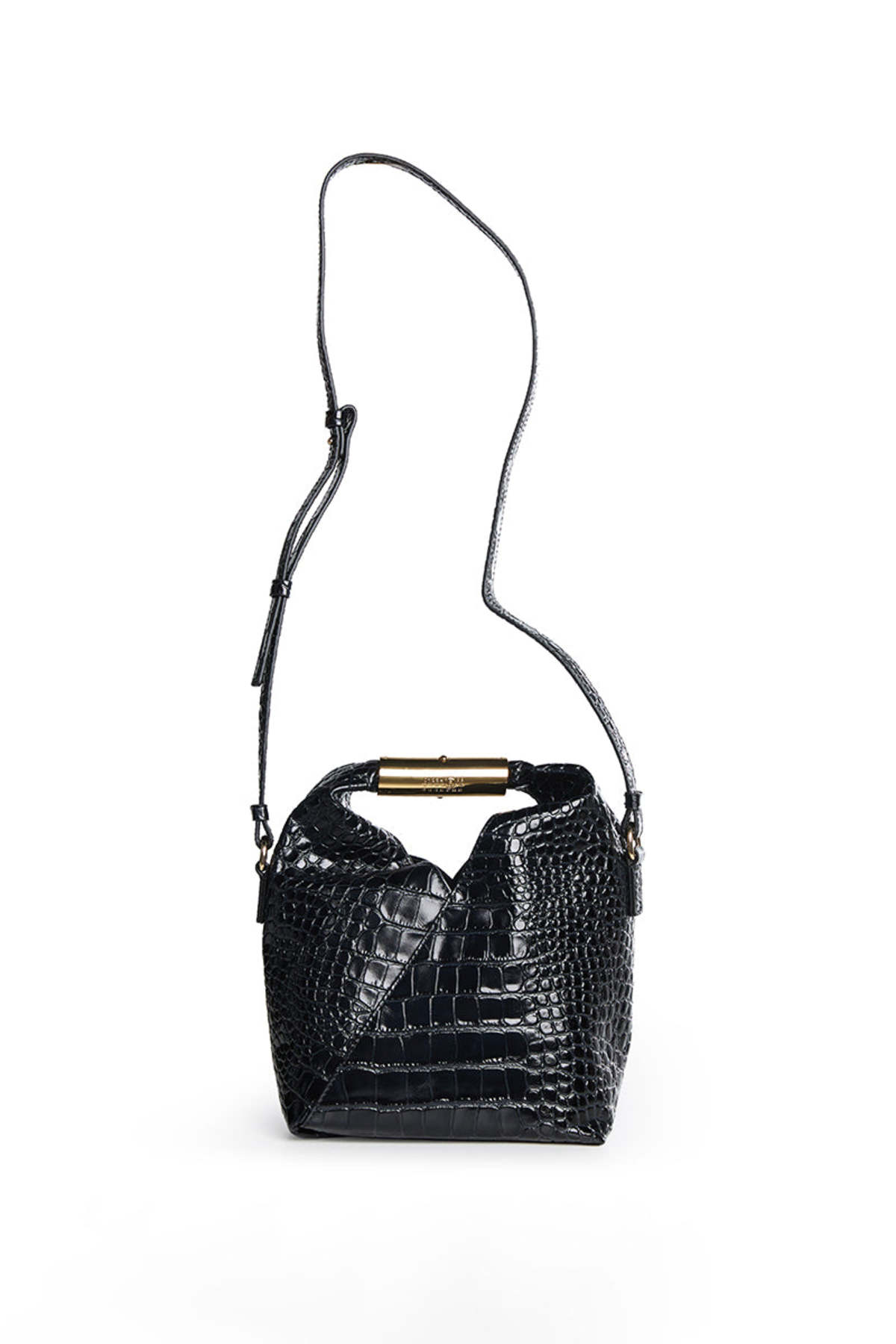 MM6 Maison Margiela Crocodile-Embossed Japanese Small Crossbody Bag - Image 1 of 8