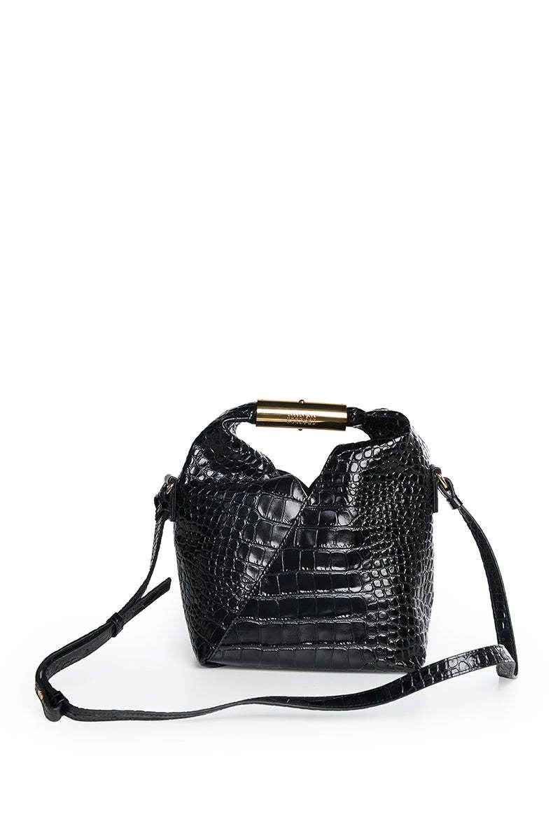 MM6 Maison Margiela Crocodile-Embossed Japanese Small Crossbody Bag