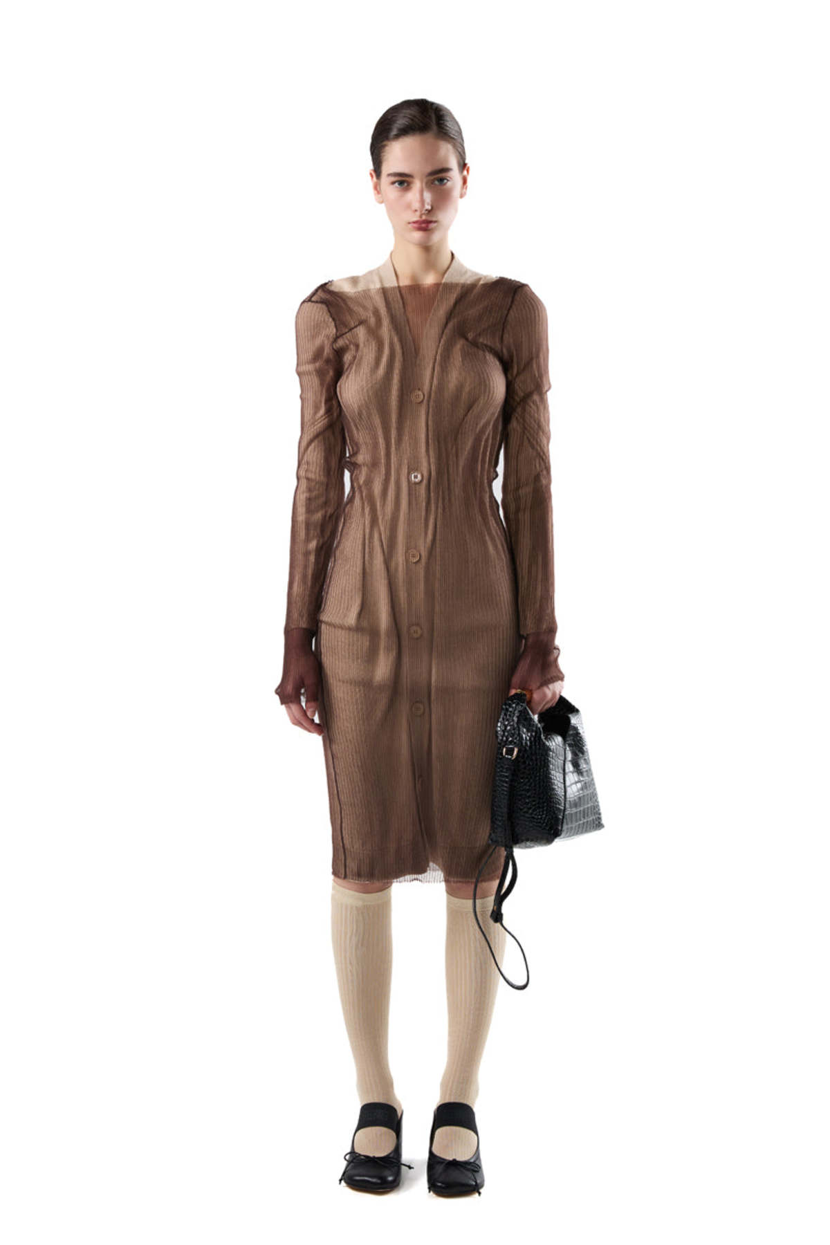 MM6 Maison Margiela Crocodile-Embossed Japanese Small Crossbody Bag - Image 7 of 8