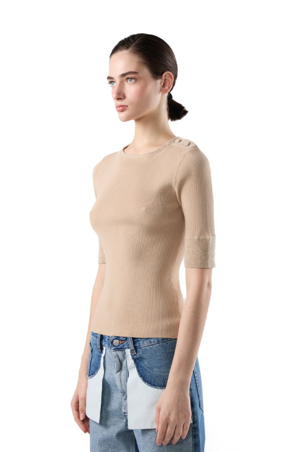 Proenza Schouler Dayton Wool Top - Khaki