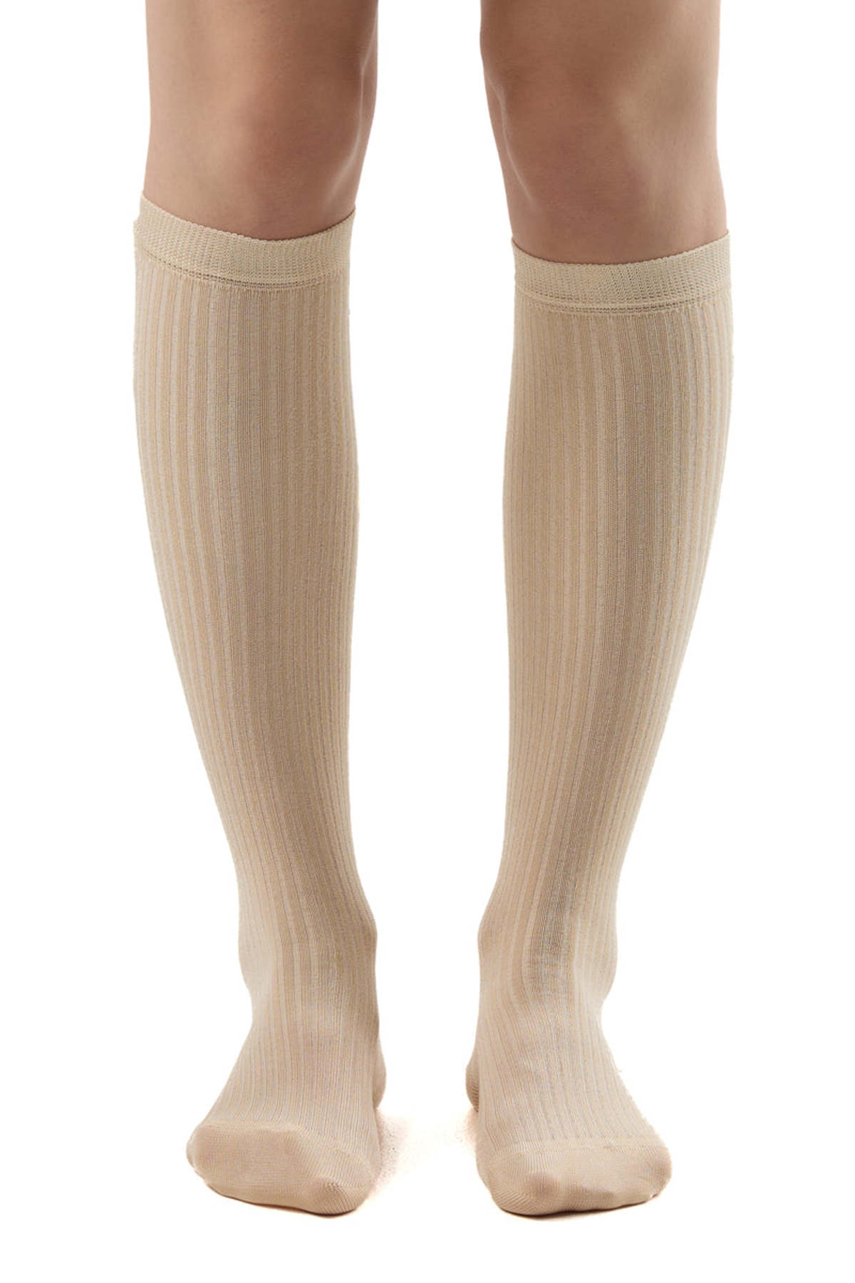 MM6 Maison Margiela Numeric Ribbed Socks - Beige - Image 2 of 4