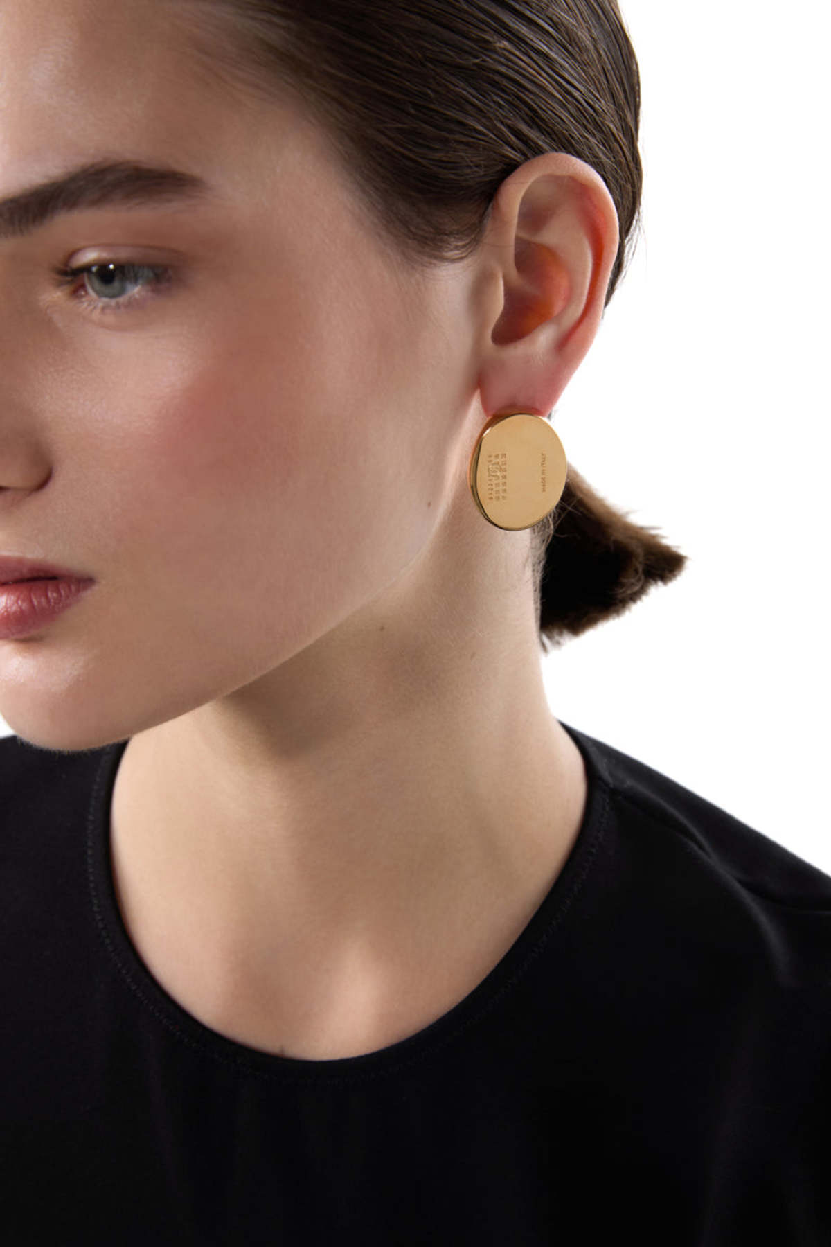 MM6 Maison Margiela Numeric Signet Earring - Gold - Image 4 of 4