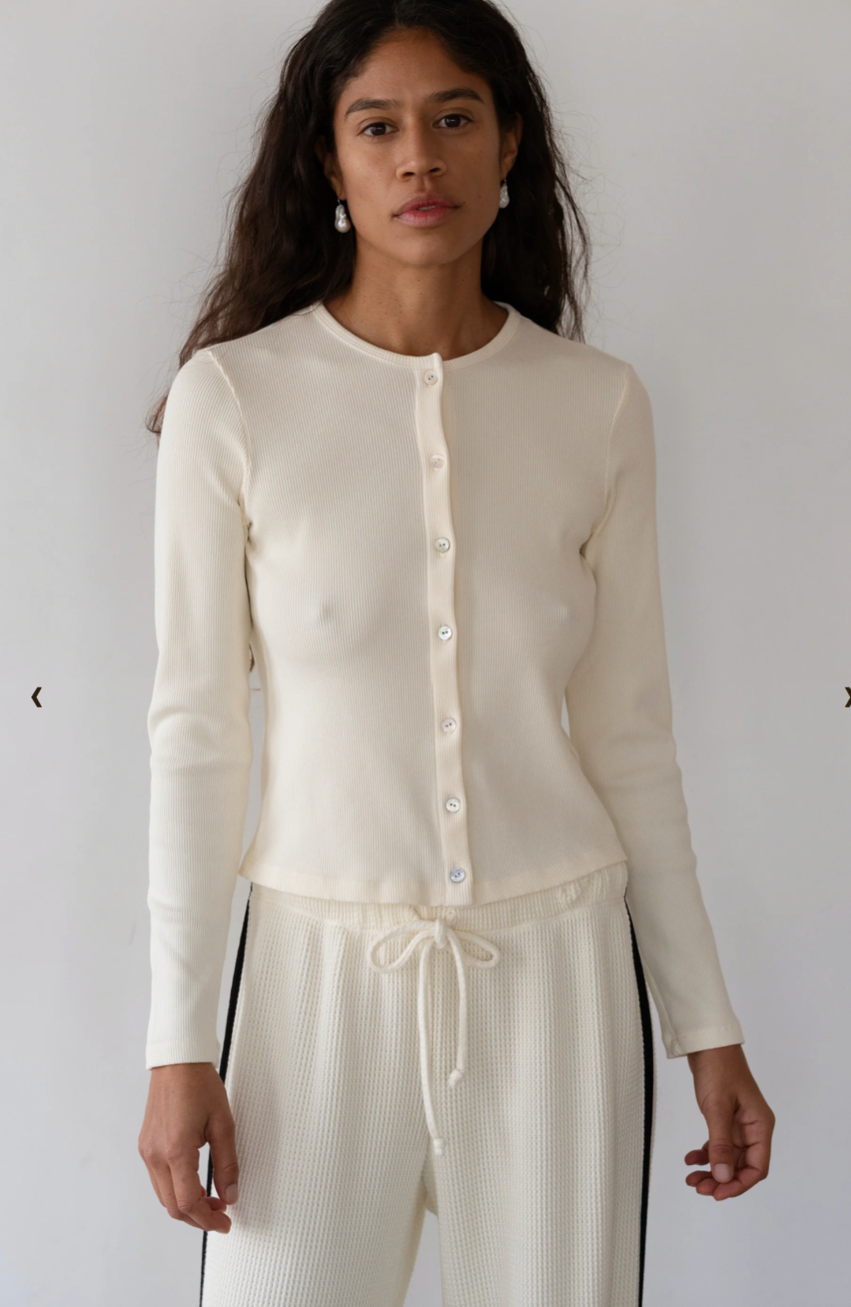 Donni. Rib Cardi Cardigan - Creme - Image 1 of 5