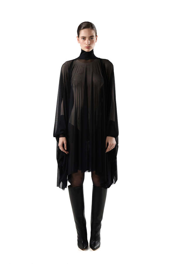 MM6 Maison Margiela Sleeve Slit Tulle Dress
