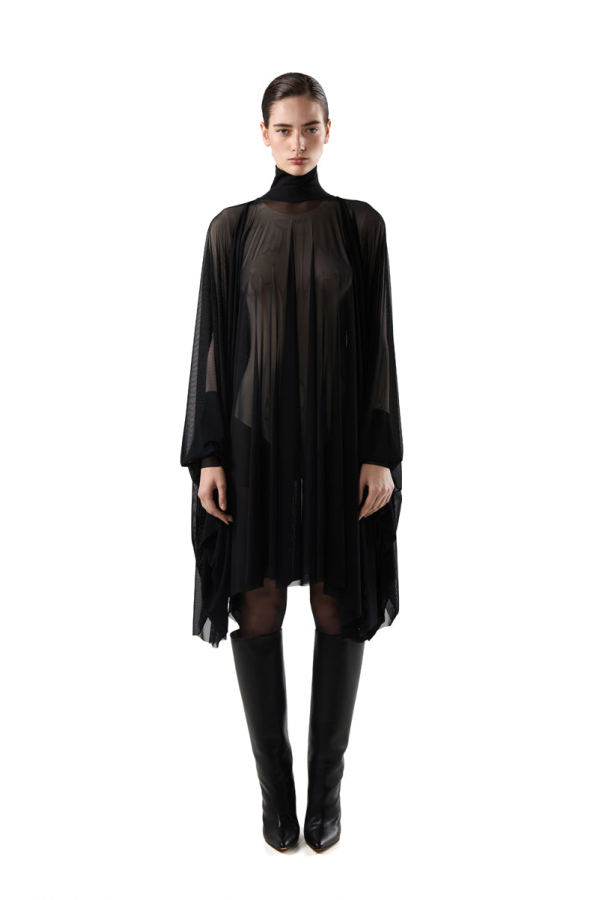 MM6 Maison Margiela Sleeve Slit Tulle Dress