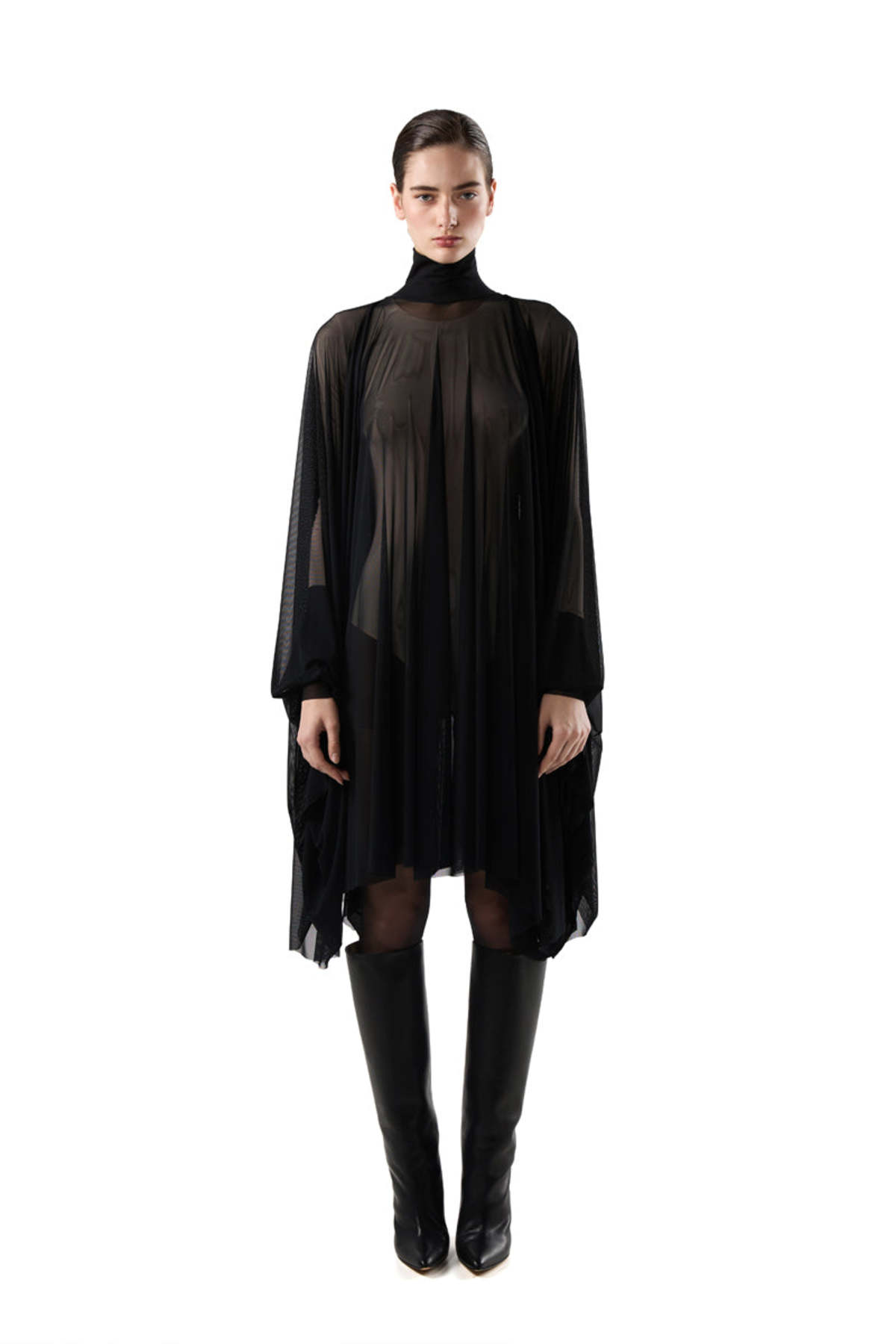 MM6 Maison Margiela Sleeve Slit Tulle Dress - Image 1 of 4