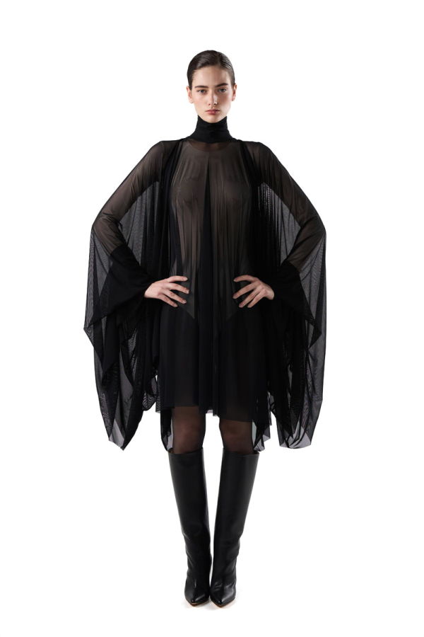 MM6 Maison Margiela Sleeve Slit Tulle Dress
