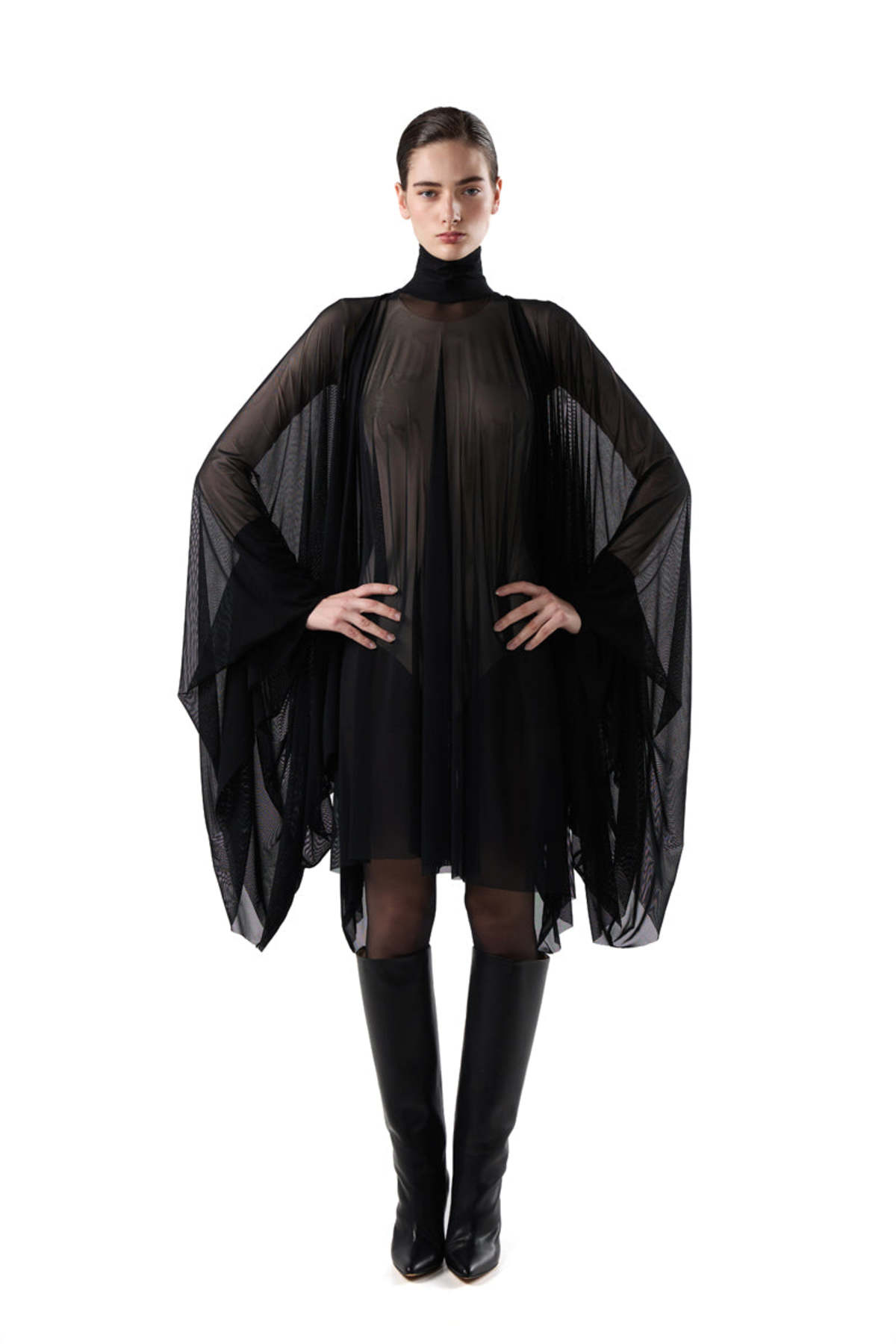 MM6 Maison Margiela Sleeve Slit Tulle Dress - Image 2 of 4