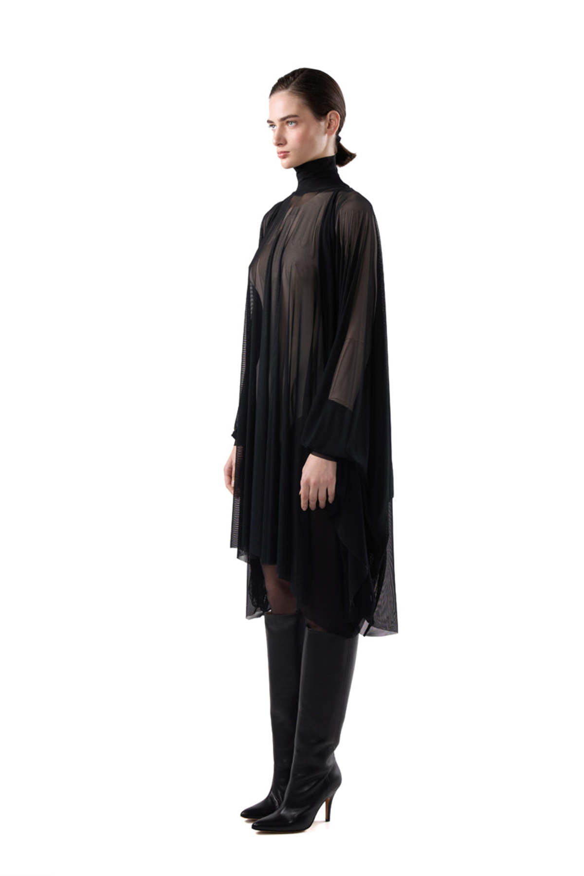 MM6 Maison Margiela Sleeve Slit Tulle Dress - Image 3 of 4