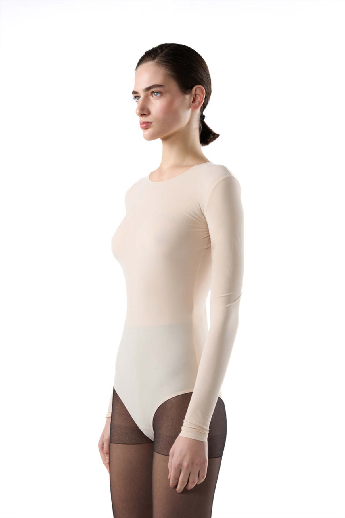 MM6 Maison Margiela Stretch-Jersey Bodysuit - Off White - Image 2 of 3