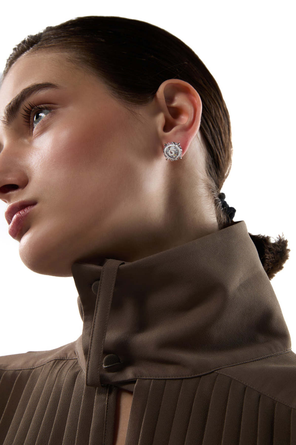 MM6 Maison Margiela White Paint Earrings - White - Image 9 of 9