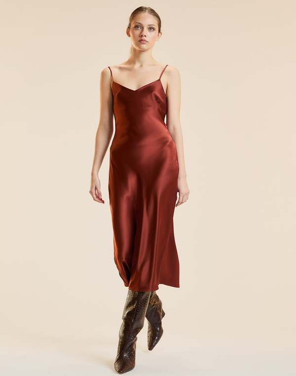 knee length dresses for ladies Rou Slip
