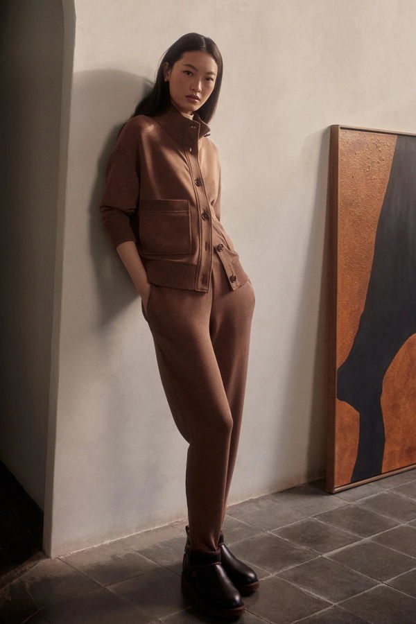 Varley The Slim Zip Hem Pant 26" Sweatpants - Golden Bronze Marl