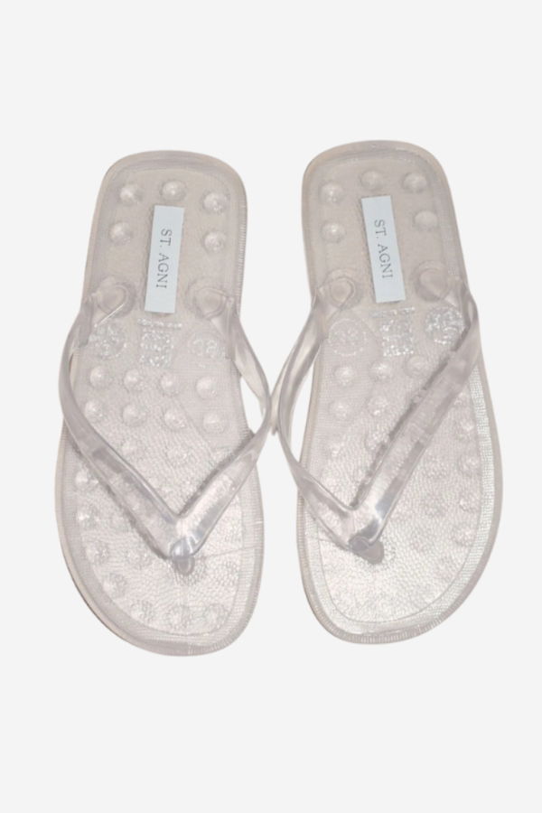 St. Agni Jelly Flip Flop Sandals - Transparent