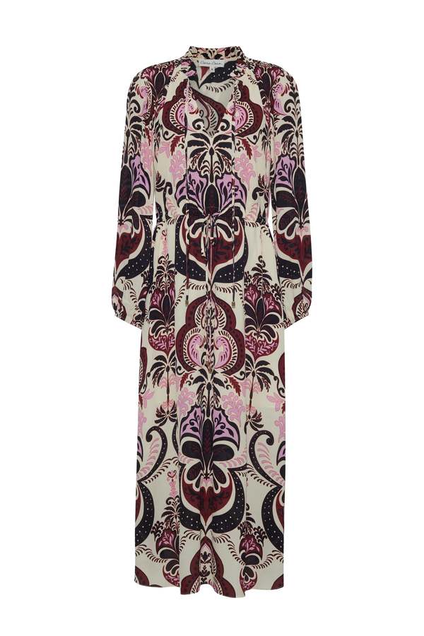 Cara Cara Berkshire Dress - Palm Pavillon Ivory