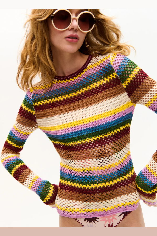 Carolina K Mila Crochet Top - Multi