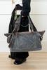 wangxingyu Distressed Flocked Denim Tote Messenger Bag - Thumbnail 1