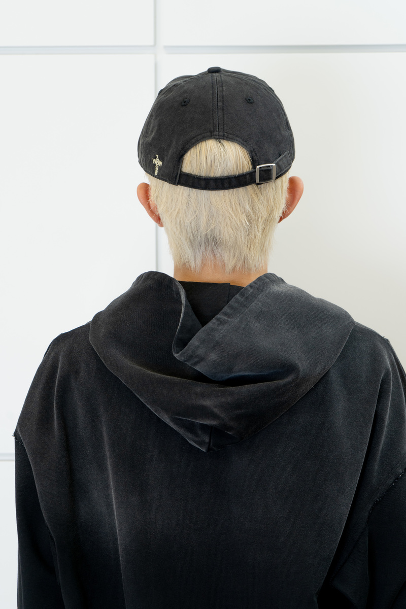 wangxingyu Slogan Embroidery Washed Baseball Cap