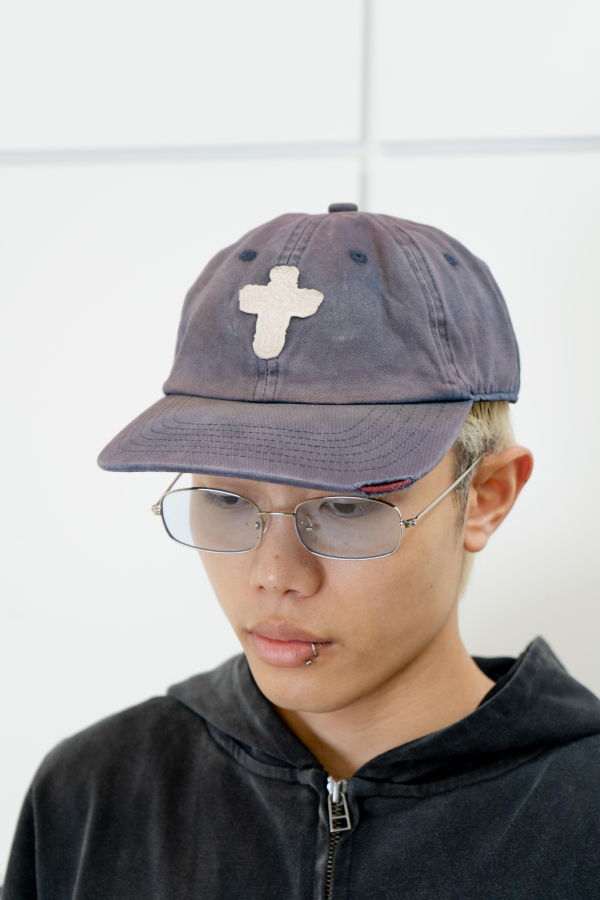 wangxingyu Twill Patch Washed Cap - Red