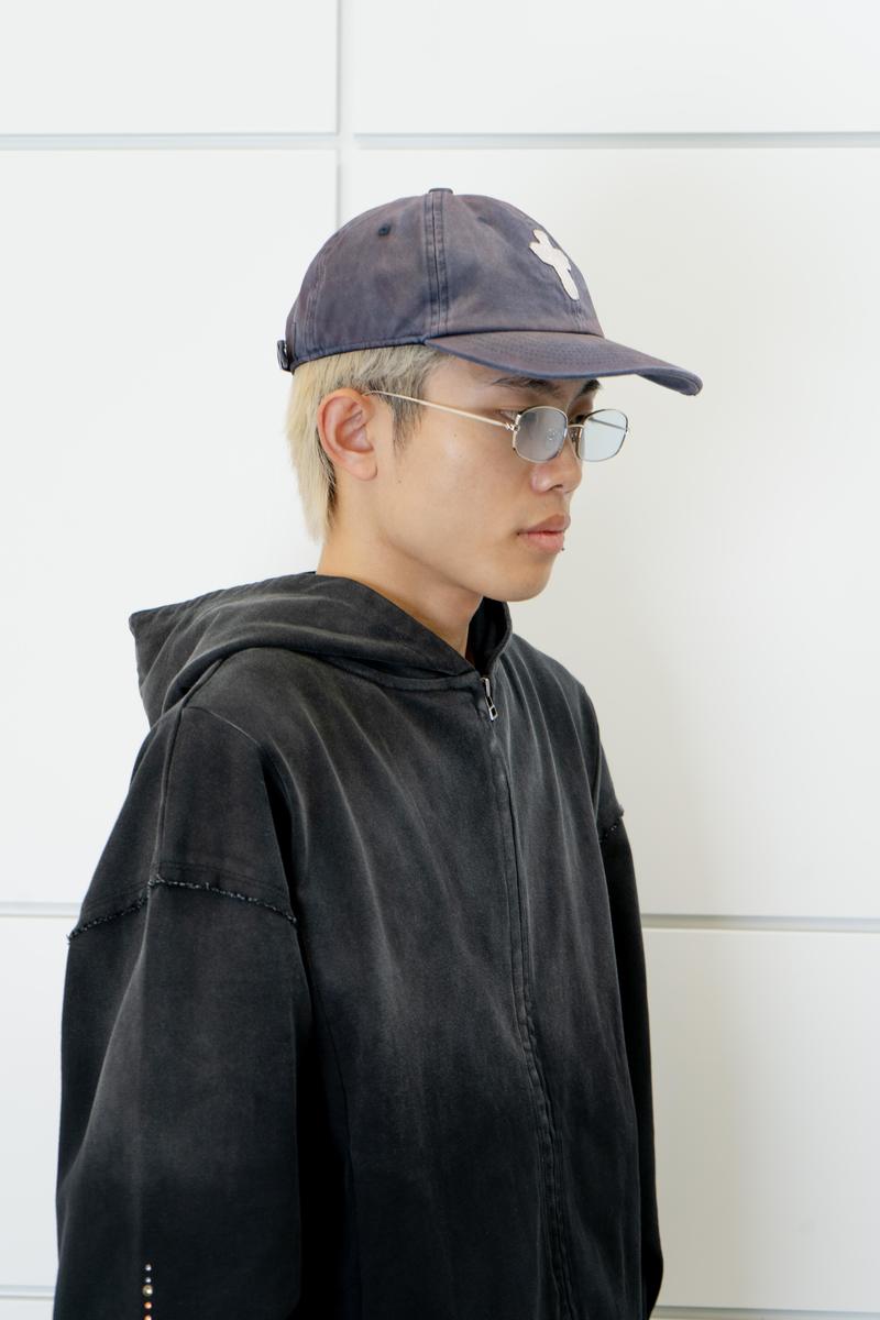wangxingyu Twill Patch Washed Cap - Red