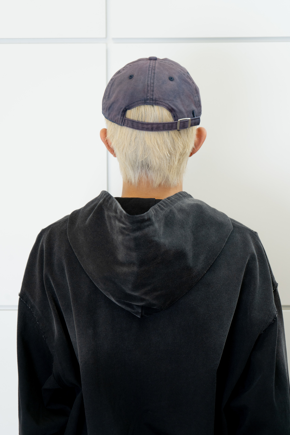 wangxingyu Twill Patch Washed Cap - Red - Image 4 of 5
