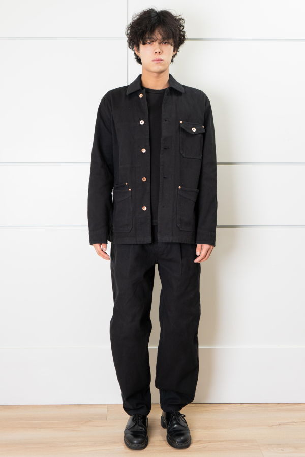 Held In Form Kuzushi Chore Coat Jacket - Shadow Black