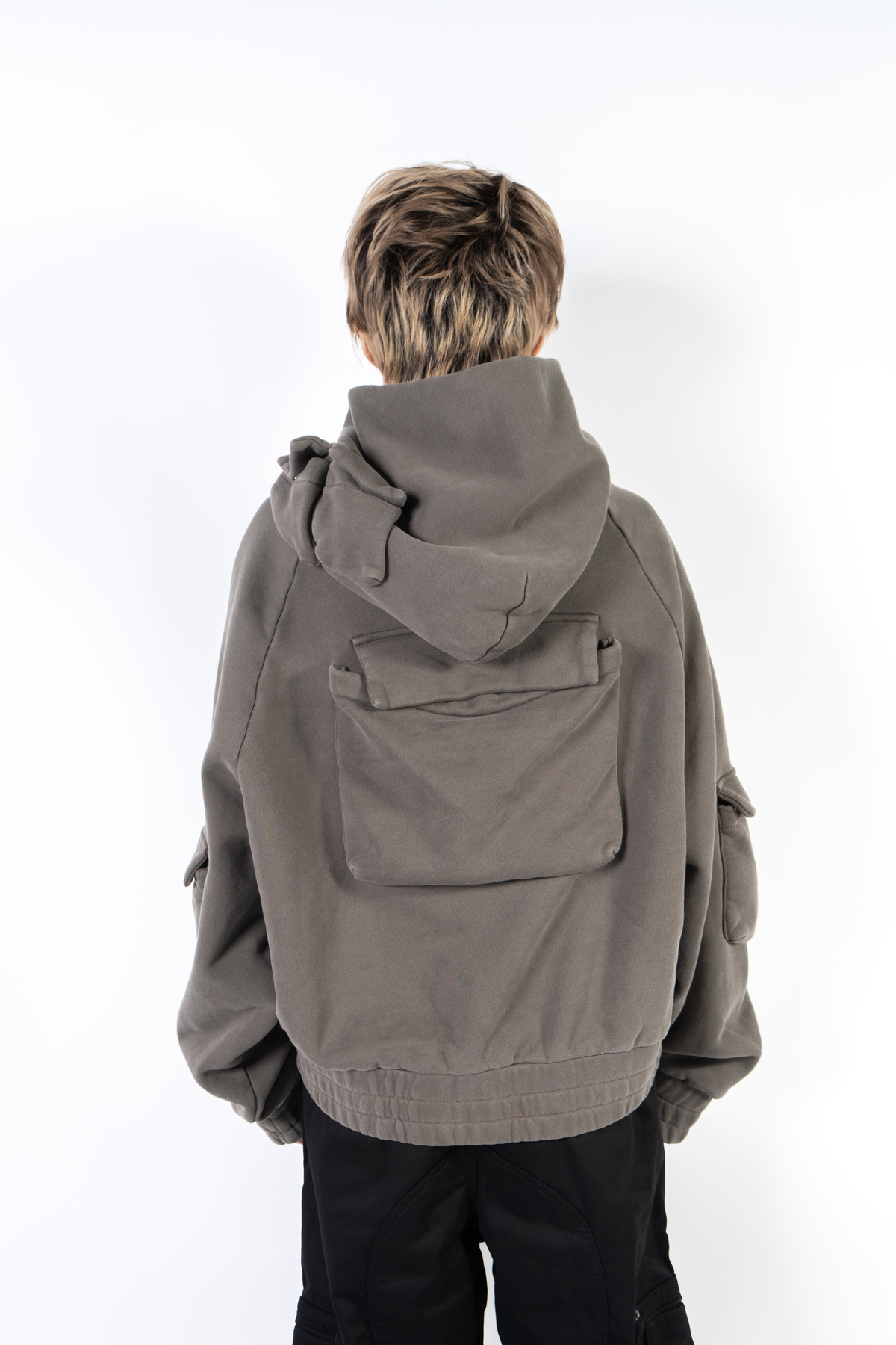 kody phillips Pullover Cargo Hoodie - Sage - Image 8 of 8