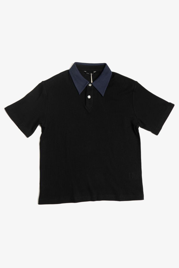 alvng ar ants Contrast Waffle Knit Polo