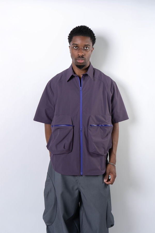 The Shirt Large Pocket Work Shirt - Purple