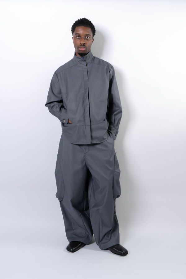 Office H Large Pockets Suit Pants Trousers