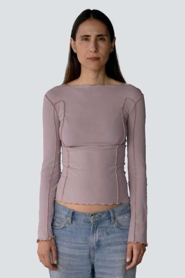 Baserange Verbe Purple Omato Long Sleeve Top
