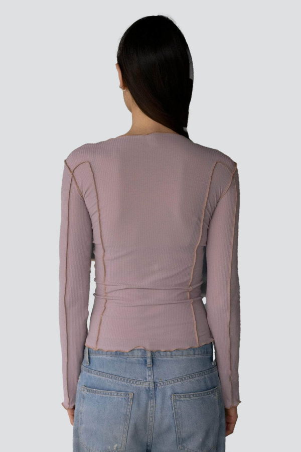 Baserange Verbe Purple Omato Long Sleeve Top
