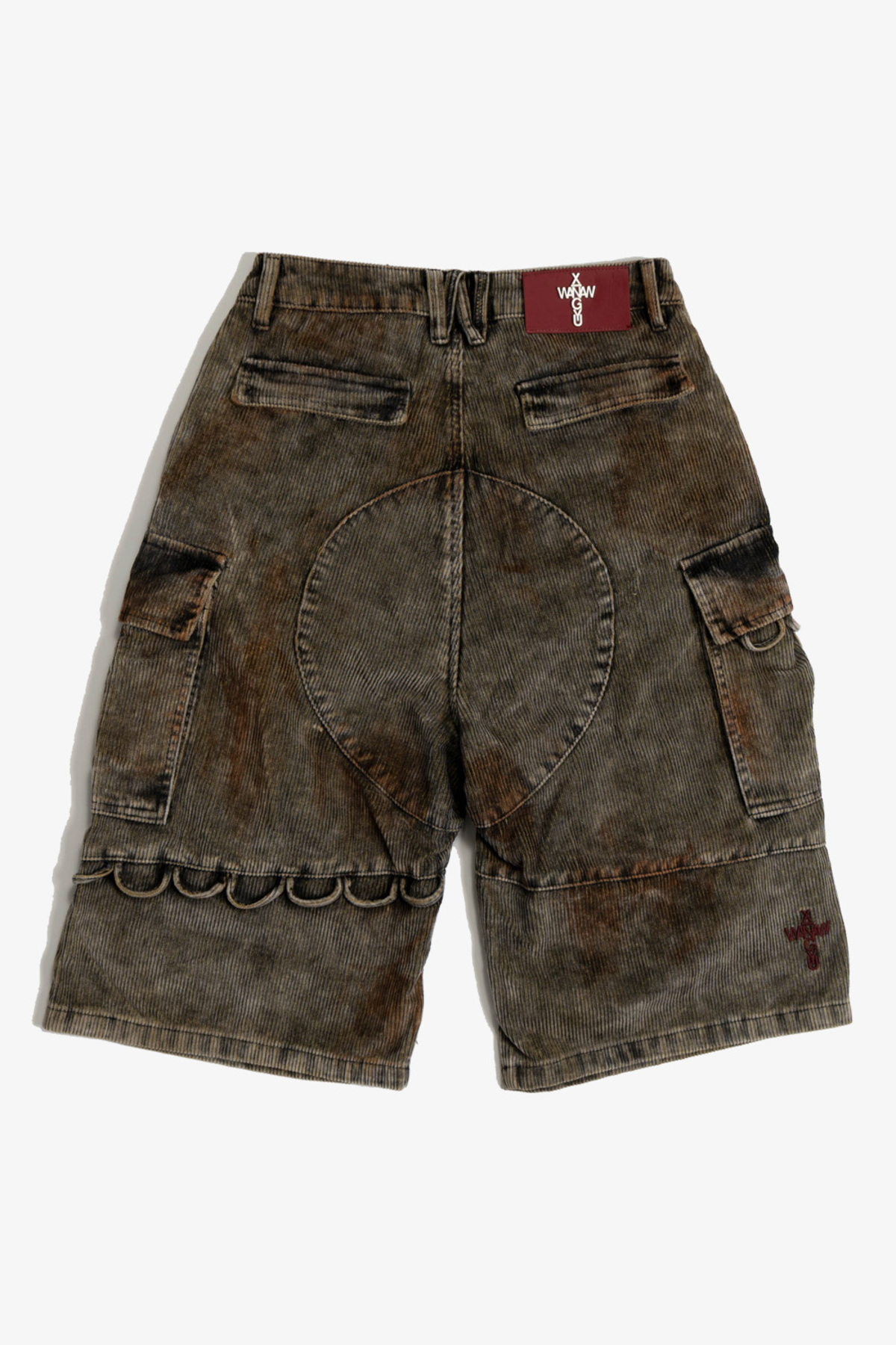 wangxingyu Spray-Dyed Corduroy Cropped Cargo Pants - Image 2 of 9