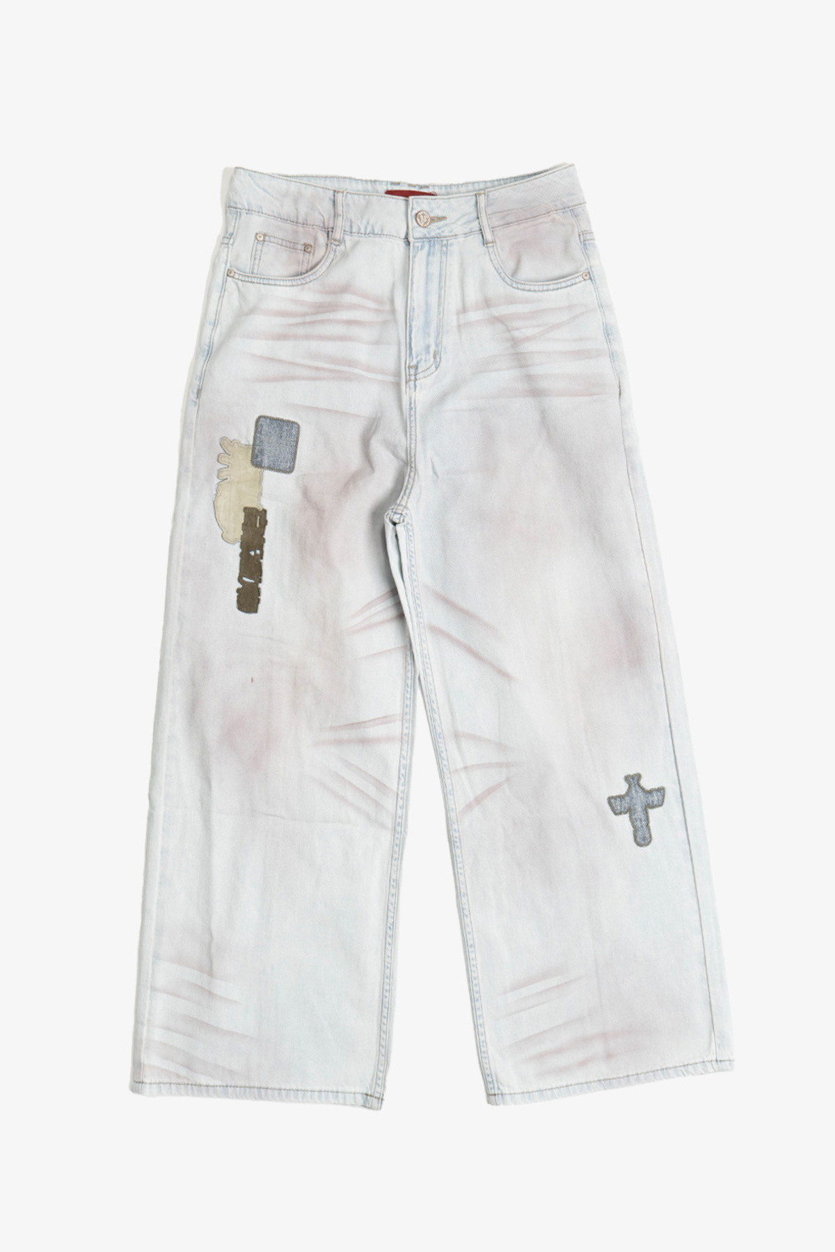 wangxingyu Applique Baggy Jeans - Image 1 of 9