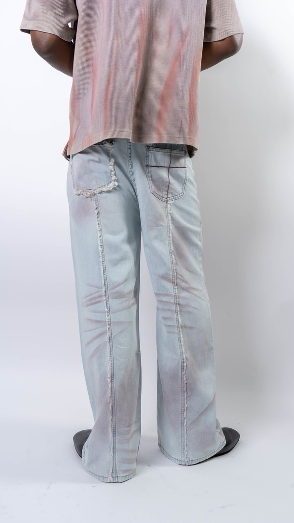 wangxingyu Applique Baggy Jeans