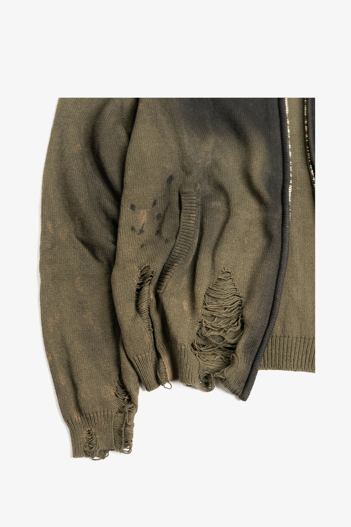 Wangxingyu Distressed Knit Hoodie - Image 3 of 8