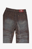 wangxingyu Slashed Washed Baggy Flocked Jeans - Thumbnail 4