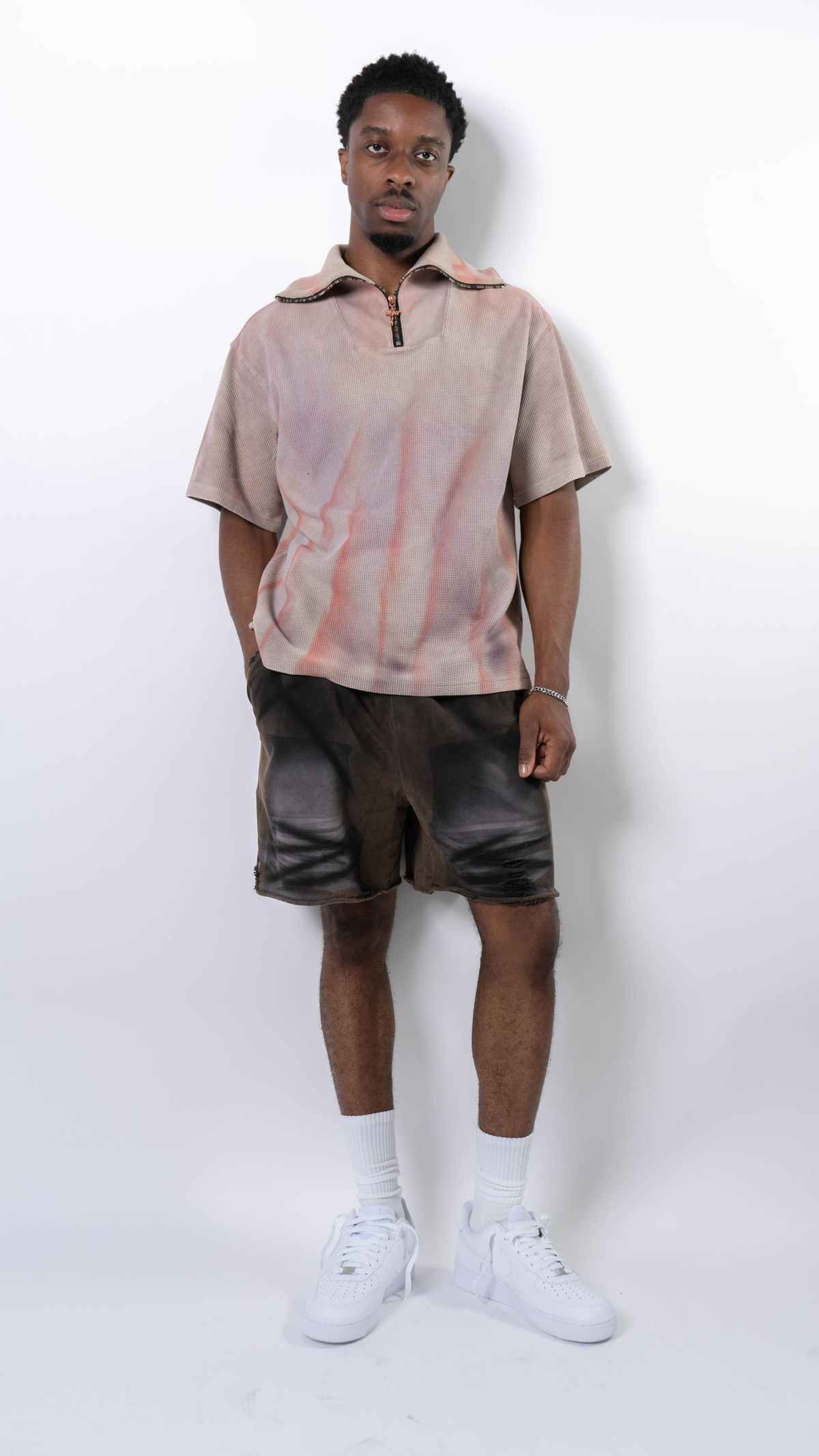 wangxingyu Spray-Dyed Sweat Shorts - Image 4 of 8