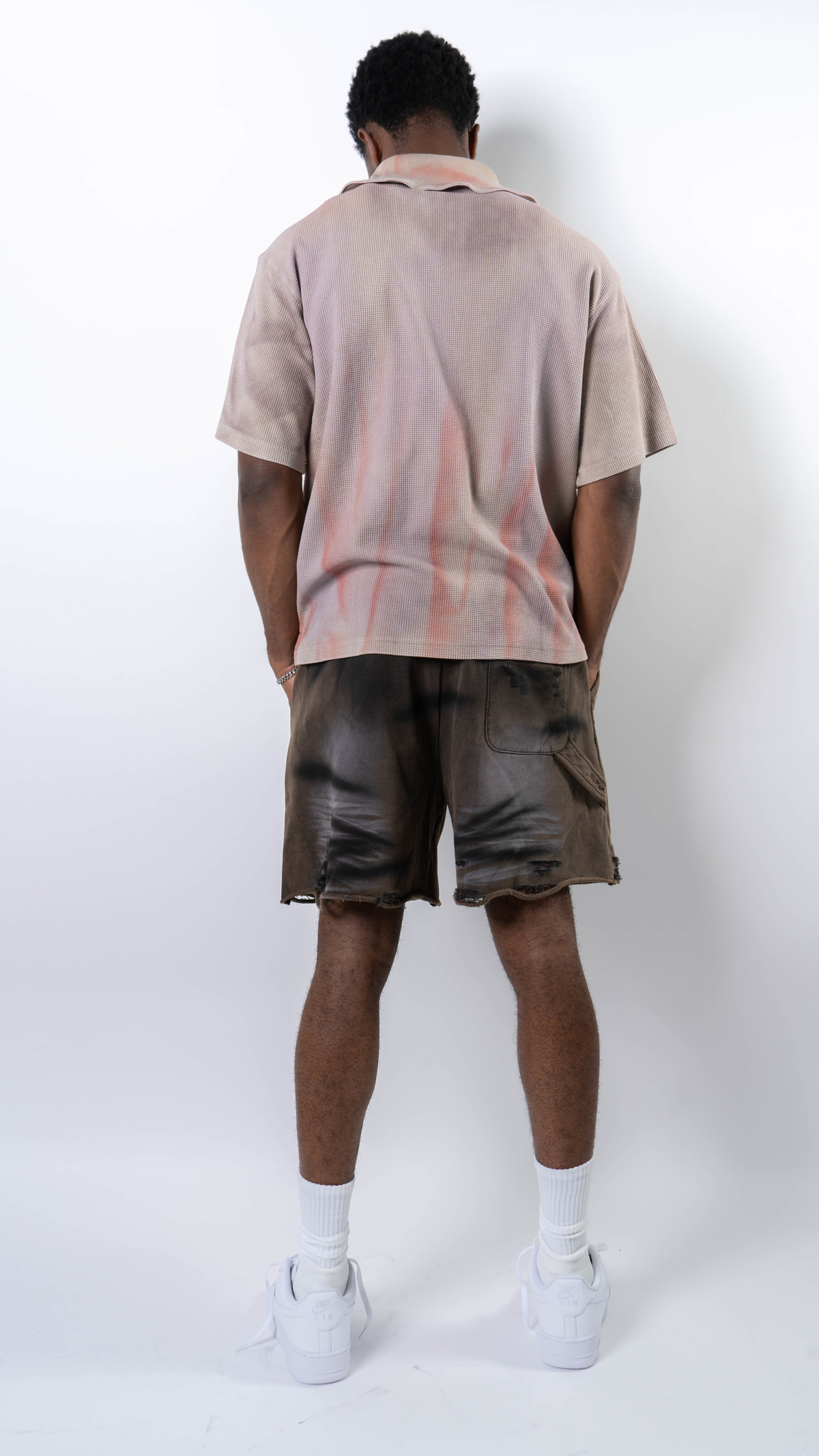 wangxingyu Spray-Dyed Sweat Shorts - Image 6 of 8