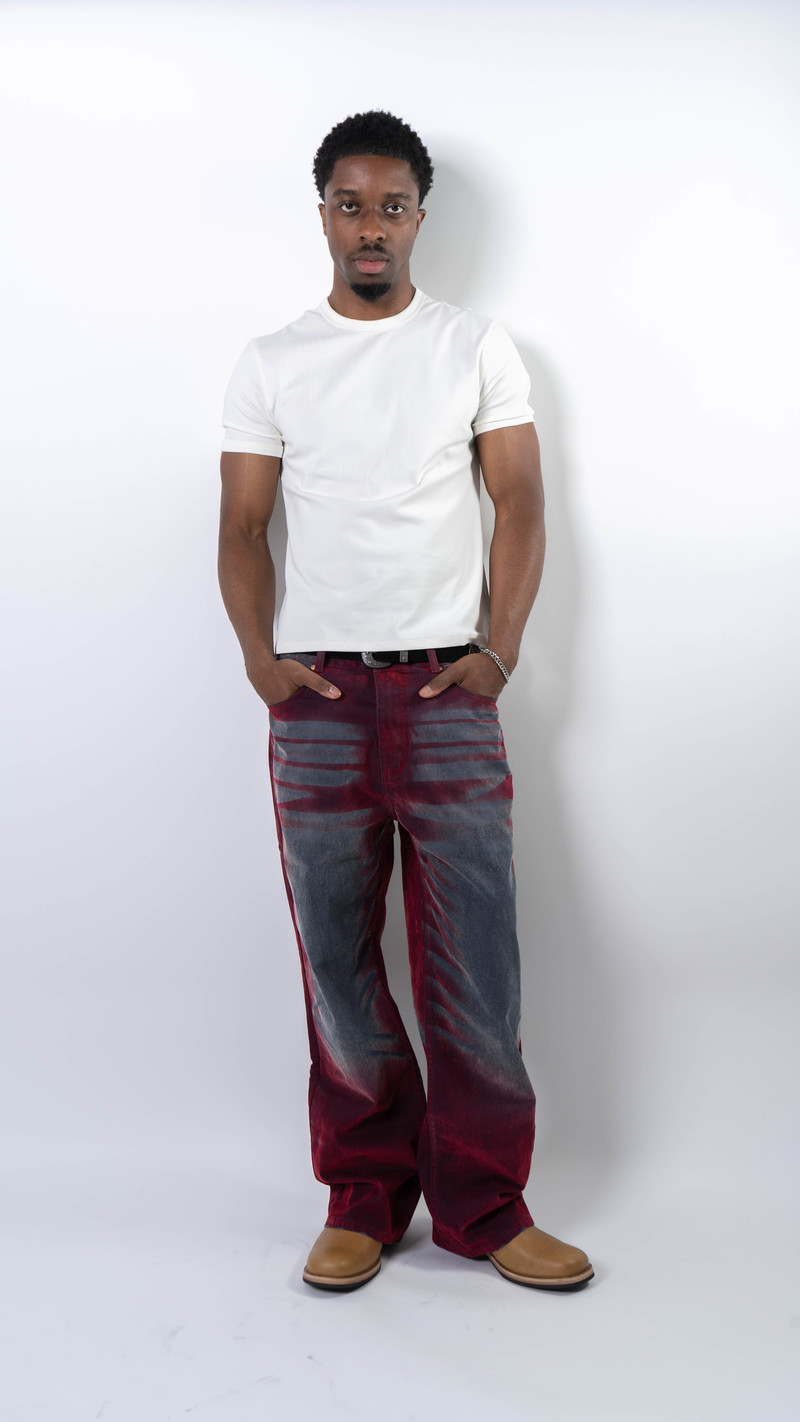 Wangxingyu Nevada-Washed Flared Denim Jeans