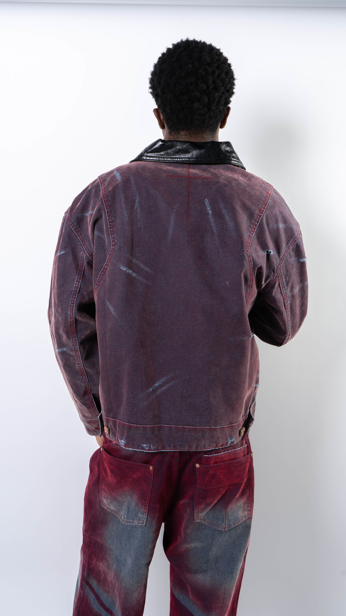 Wangxingyu Slashed Detroit Jacket - Image 7 of 8