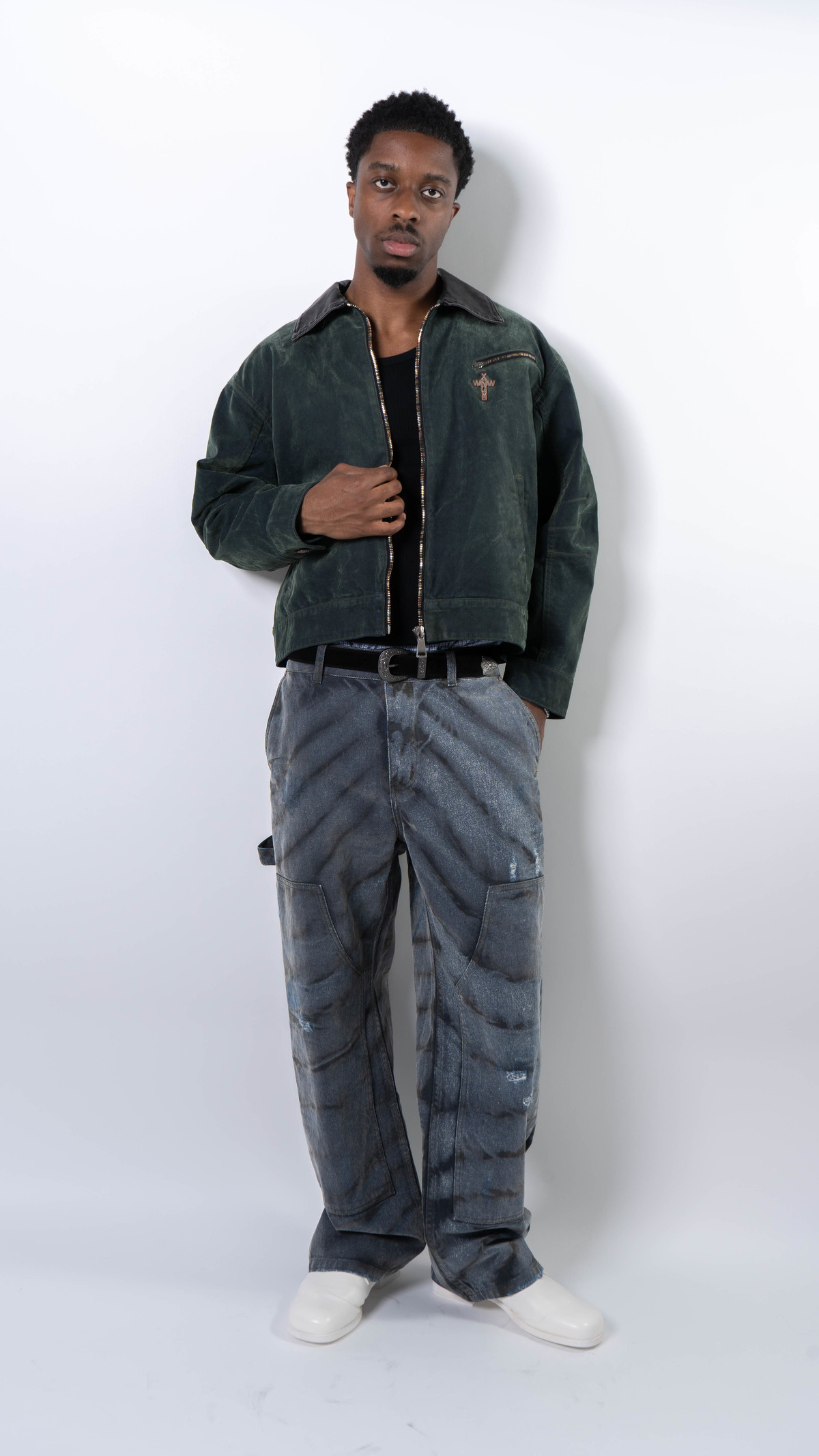 wangxingyu Detroit Flocked Denim Jacket - Image 5 of 8