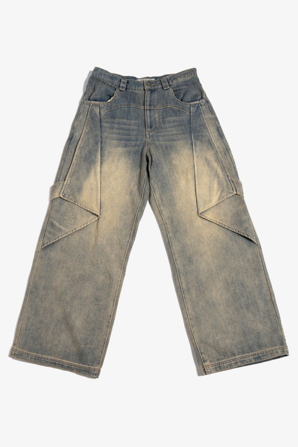 Alvng Garments Heavy Washed Mud-Dyed Jeans - Denim