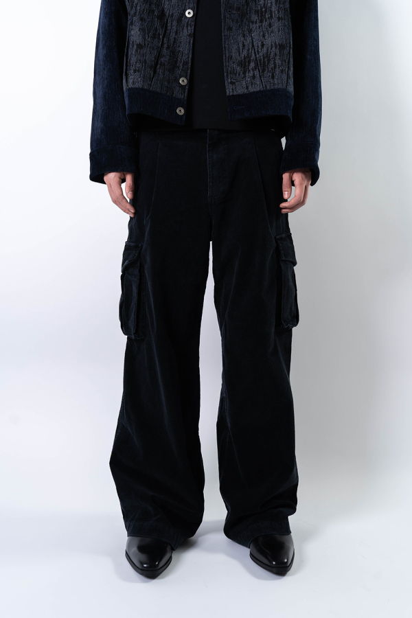 INSAIT Corduroy Cargo Pants - Black