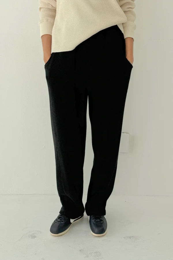 Le Bon Shoppe Waffle Lo Pants - True Black