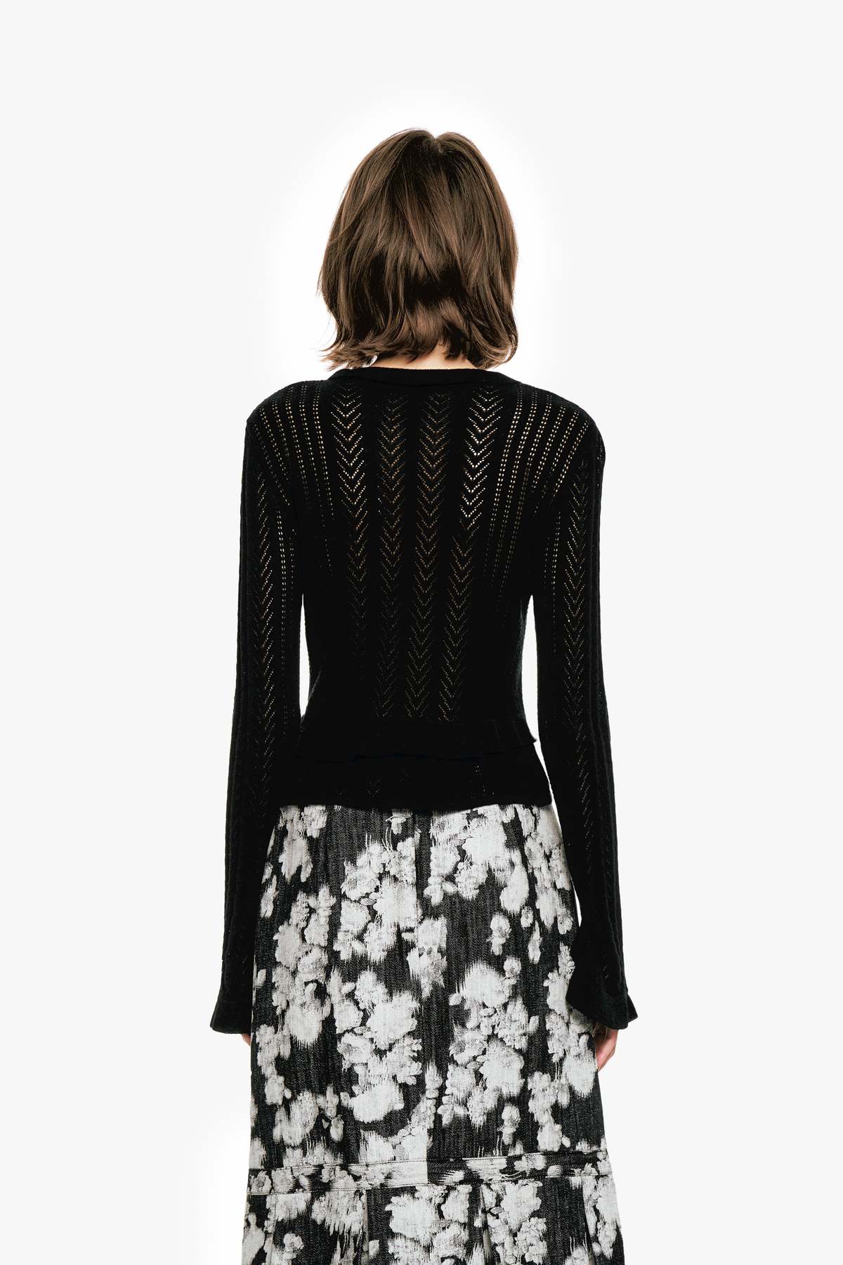 Anna Sui Victorian Pointelle Knitwear Cardigan - Image 5 of 9
