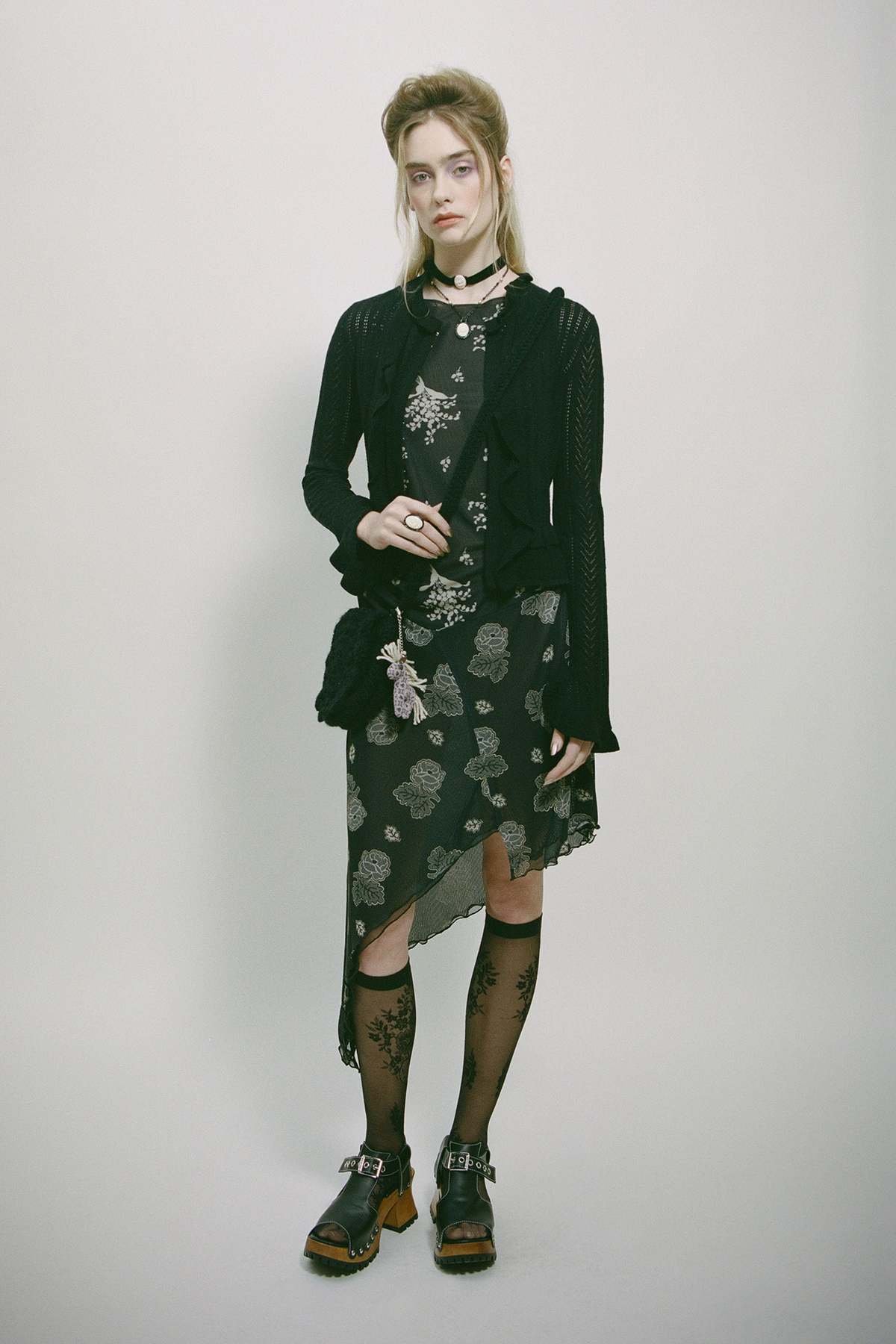 Anna Sui Victorian Pointelle Knitwear Cardigan - Image 9 of 9