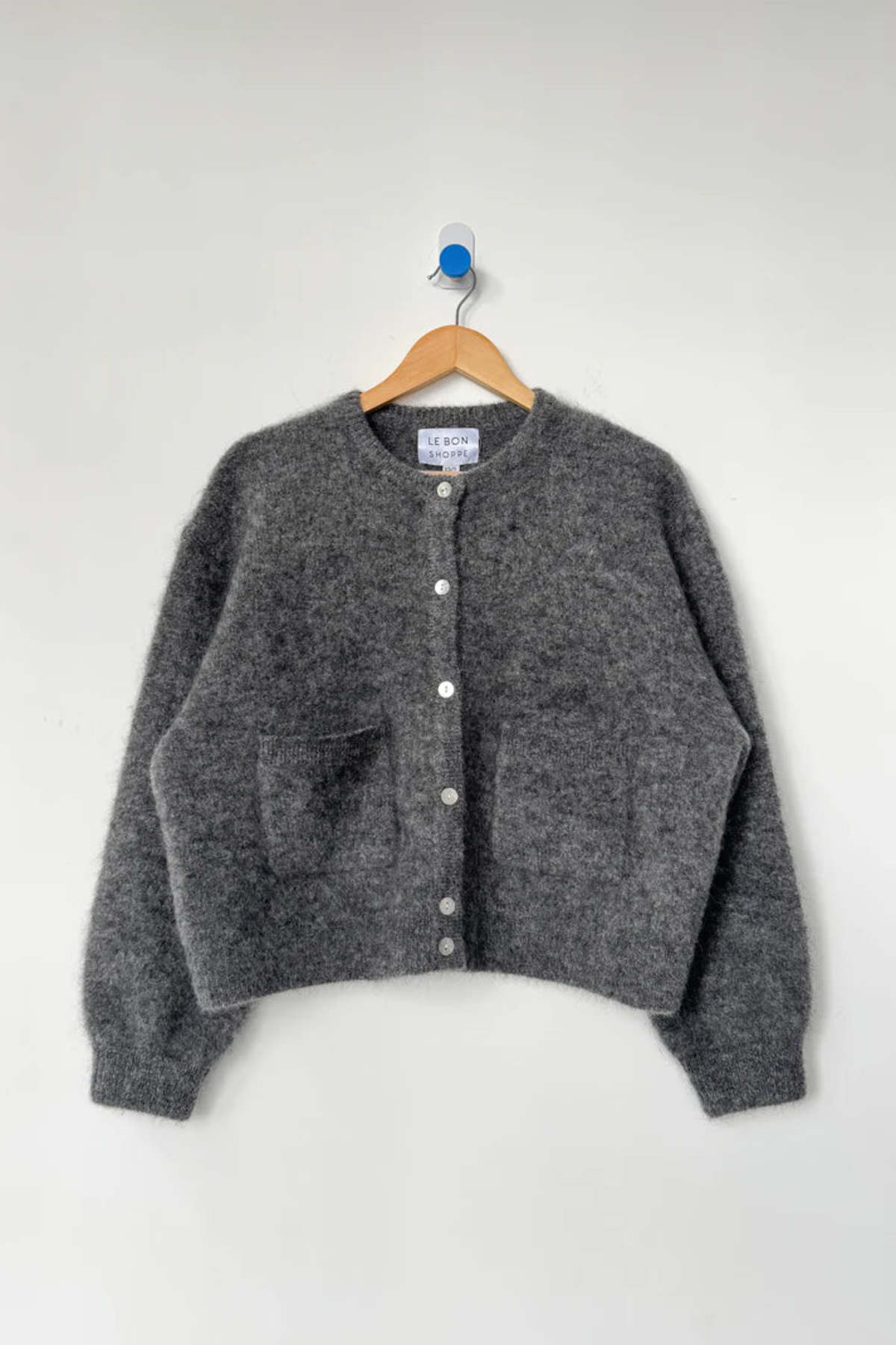 Le Bon Shoppe Amelie Alpaca Cardigan - Charcoal - Image 2 of 3
