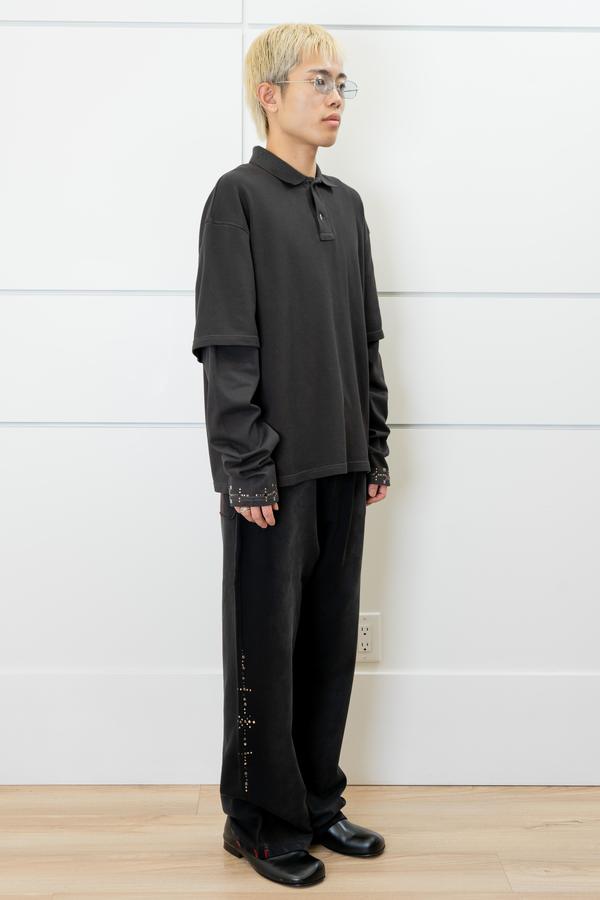 Wangxingyu Washed Distressed Drawstring Sweatpants