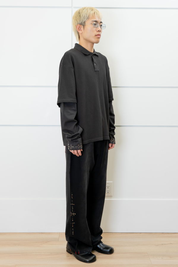 Wangxingyu Washed Distressed Drawstring Sweatpants